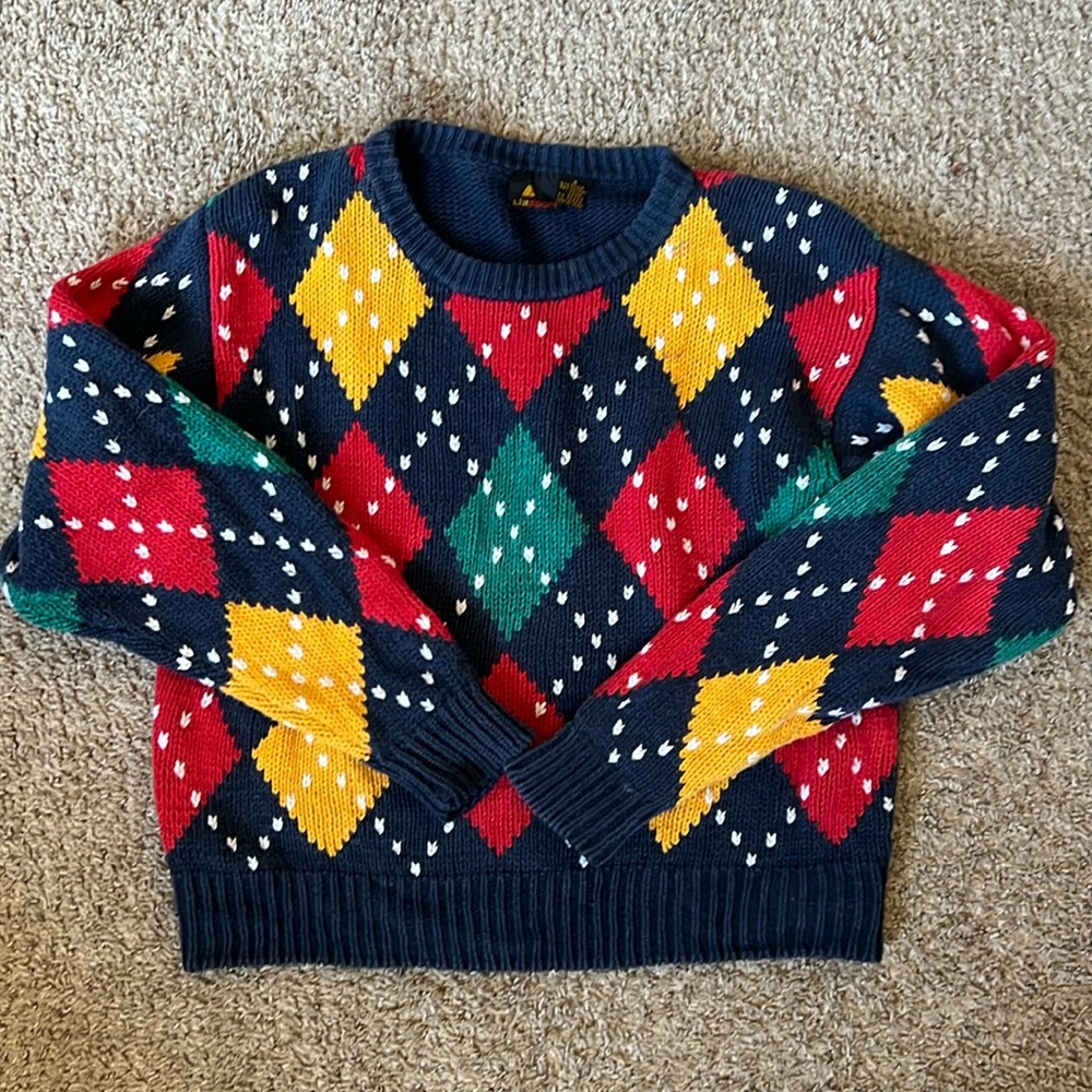 Lizsport Vintage Argyle Sweater